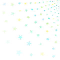 A gradient pattern of pastel-colored stars fading into the background, creating a whimsical and dreamy effect.