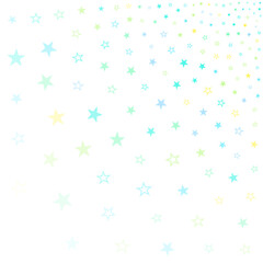 A gradient of pastel stars scattered across a white background, creating a whimsical and dreamy effect.