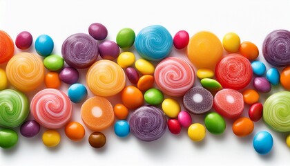 Fototapeta premium colorful candy on a white background