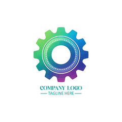 Colorful Gear Logo Design