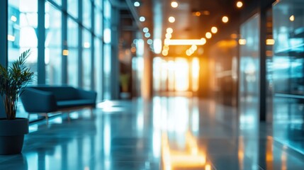 Modern Office Lobby Interior Design: Serene Workspace Ambiance