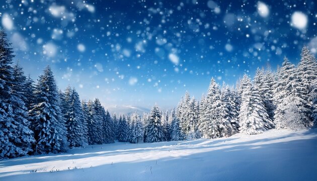 softly falling snowflakes gently settle on a winter landscape snowy scene serene snowfall