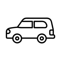 Obraz premium Outline drawing of a car suv vector graphic for transportation and vehicle design projects and artwork