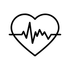 Heartbeat ekg vector illustration for medical health cardiology and healthcare design and graphics use