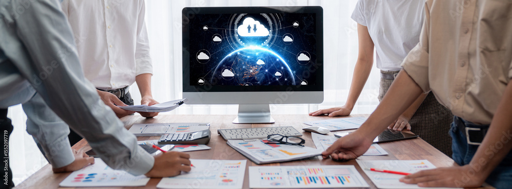 Poster Cloud computing software for brisk remote work and personal data storage