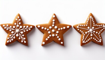 gingerbread star isolated on white background