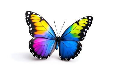 Colorful butterfly isolated on white background