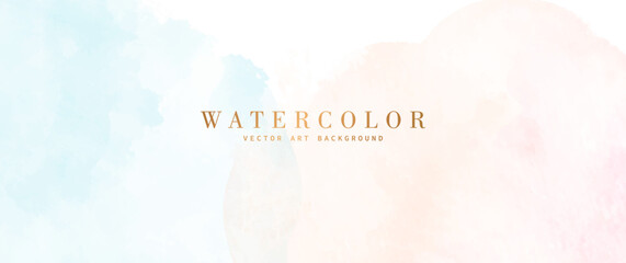 Abstract vector art background with isolated watercolor paint stains on old paper. Hand drawn design for invitation, cards, flyer, poster, banner, cover design, flyers, ads. Pastel color Illustration.