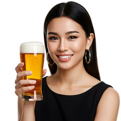woman with beer