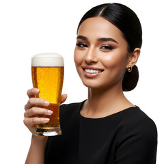 woman with beer
