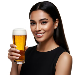 woman with beer