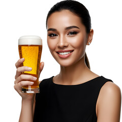 woman with beer