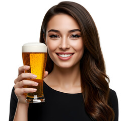 woman with beer