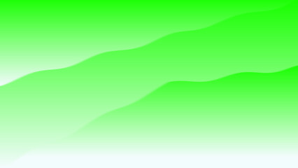 A vibrant green gradient background with soft wavy shapes transitioning from dark to light shades, creating a fresh and lively atmosphere.