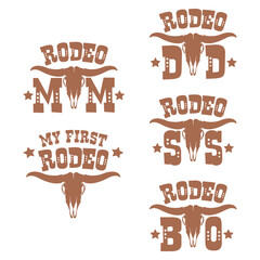 Rodeo Family Skull Design Bundle