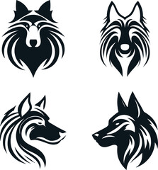 Fox Head Logo and illustration