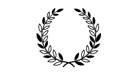 Laurel wreath vector illustration for classic design and decorative projects
