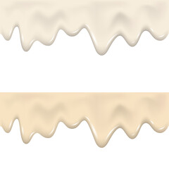 Yogurt wave realistic 3d texture, dripping cream.