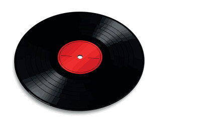 Vintage vinyl record on white background for music and retro design vector illustration