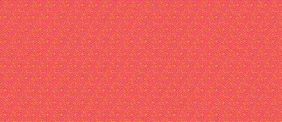 Fototapeta premium Vibrant coral geometric pattern. Intricate design ideal for backgrounds, textiles, and website design. Repeatable texture evokes energy and modern aesthetics.