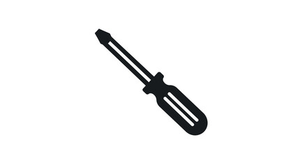 Minimalistic screwdriver illustration for tool and hardware design projects vector illustration
