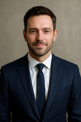 Smart Young Entrepreneur Wearing Blazer During Professional Office Shoot