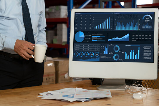 Business data dashboard provide business intelligence analytic for marketing strategy planning snugly with big data set to analyze customer demands and foreseeing business future - Powered by Adobe