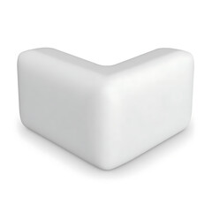 L-shaped soft foam corner guard bumper on white background  