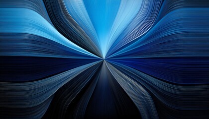abstract lines create mesmerizing gradient of blue and black hues evoking sense of depth and tranquility this digital artwork captures essence of modern design and minimalism
