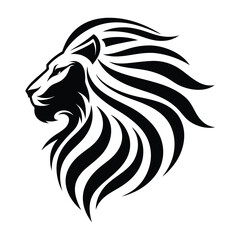 Abstract lion silhouette vector illustrations on white background 