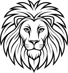 Obraz premium Abstract lion silhouette vector illustrations on white background 