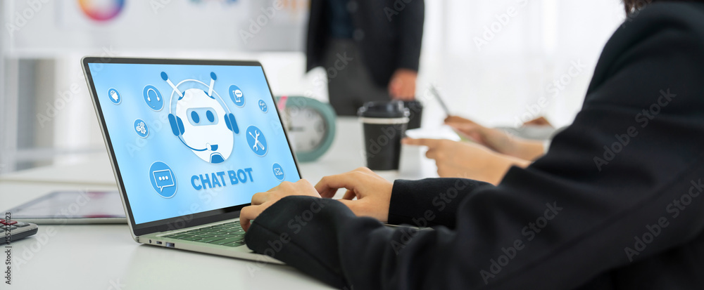 Poster chatbot software application for modish online business that automatically reply to customer questio