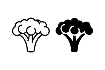 Broccoli icon. Vegetable sign. Broccoli isolated on white background. Fresh vegetable symbol.