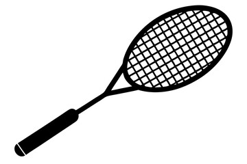 tennis racket silhouette vector illustration,  