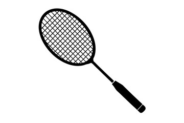 tennis racket silhouette vector illustration,  