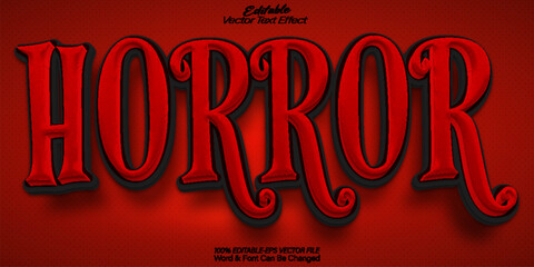 Horror Vector Text Effect Editable Alphabet Dark Evil Ghost Red