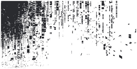 Digital Matrix Code Rain Background – Abstract Falling Data Stream Vector