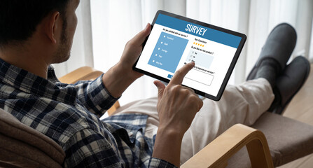 Online survey form for modish digital information collection on the internet network