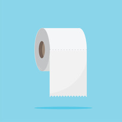 toilet paper illustration in flat form, set of modern flat icon sanitary rolls