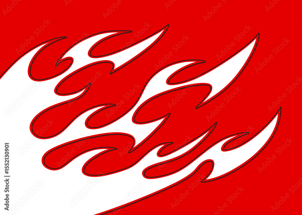 Poster simple background with flame pattern and with some copy space area