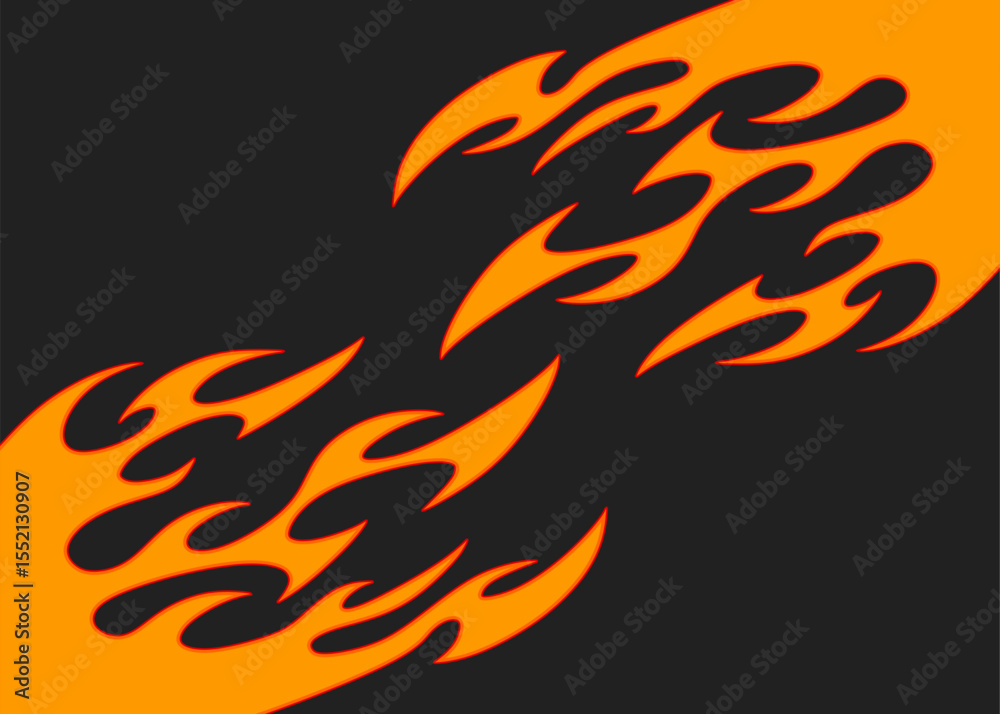 Poster simple background with flame pattern and with some copy space area