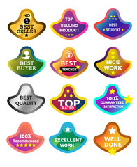 Each of the 12 appreciation icons is embellished with either a gradient or diverse strokes, each with a stroke size of 40 pixels.