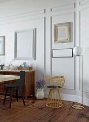 3d render living room