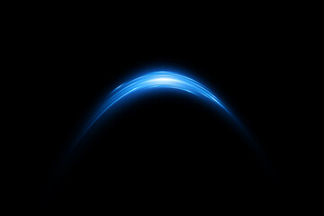 abstract blue background with lines curve lens flare isolated