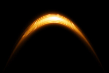 Curved light effect. Light glowing effect. 