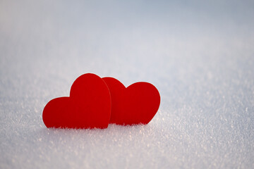 Happy Valentine's Day celebration. The concept of love in the form of a heart. Postcard dated...