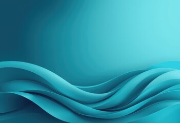 Obraz premium Turquoise Wave Pattern on Gradient Background