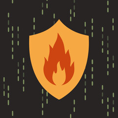 Modern Shield Design with Yellow and Orange Tones