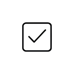 Checkmark In Rounded Square Monoline Icon