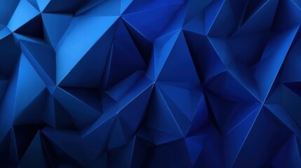 Fototapeta premium Dark blue triangular abstract background. geometric dark pattern background with lines composed triangles. blue triangle tiles pattern mosaic background.